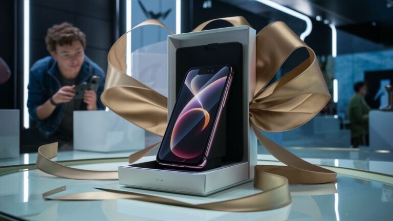 New smartphone in a box.