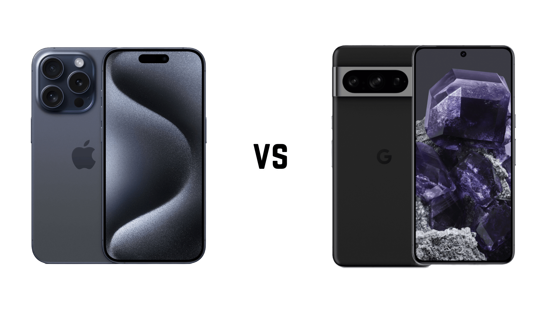 The Pixel 8 Pro and the iPhone 15 Pro