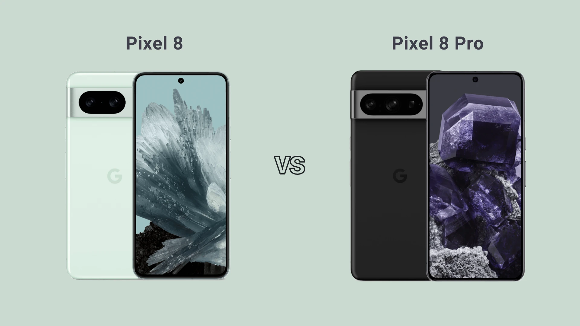 The Google Pixel 8 and Pixel 8 Pro.