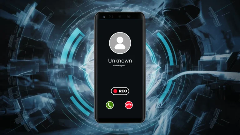 A smart phone displaying an incoming call.