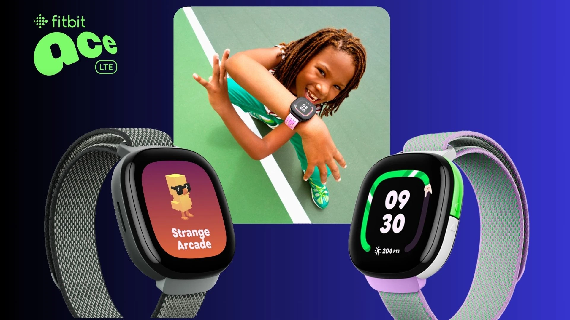 The Fitbit ACE LTE in two colors.