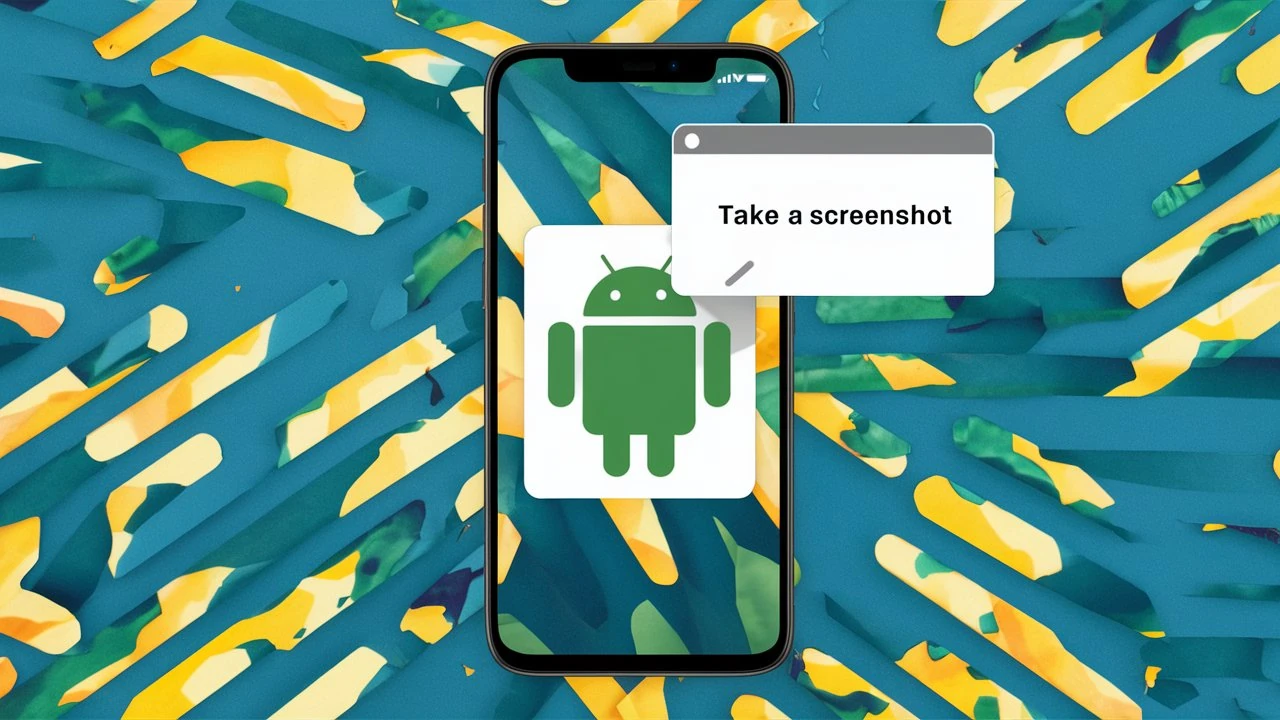 A smartphone displaying the Android logo.